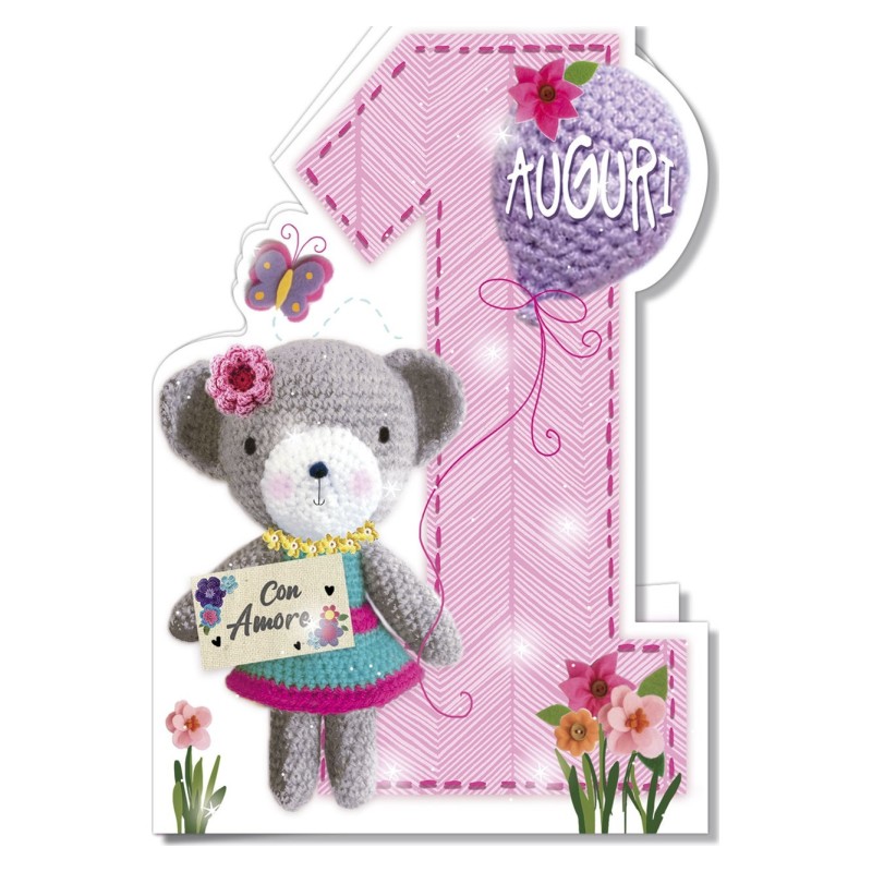 Cromo biglietti d'auguri Numero 1 bambina, 6 pezzi – NU9011 Cromo biglietti d'auguri Numero 1 bambina, 6 pezzi – NU9011