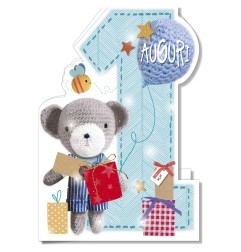 Cromo biglietti d'auguri Numero 1 bambino, 6 pezzi – NU9012