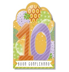 Cromo biglietti d'auguri Numero 10, 6 pezzi – NU9025