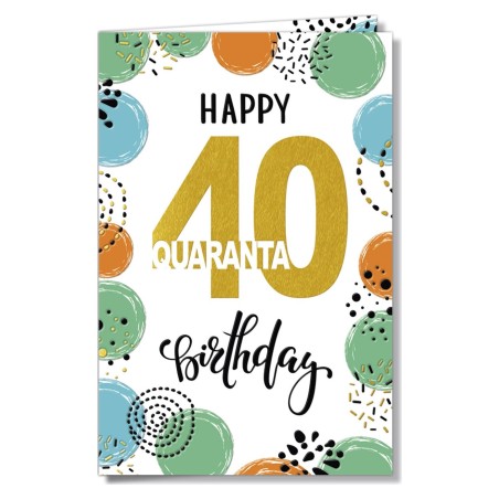 Cromo biglietti d'auguri Numeri 40, 6 pezzi – NU9028