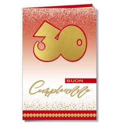 Cromo biglietti d'auguri Numeri applicazione palloncino 30, 6 pezzi – NU9032