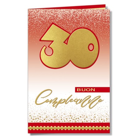 Cromo biglietti d'auguri Numeri applicazione palloncino 30, 6 pezzi – NU9032