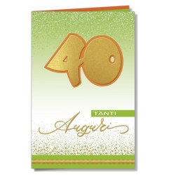 Cromo biglietti d'auguri Numeri applicazione palloncino 40, 6 pezzi – NU9033