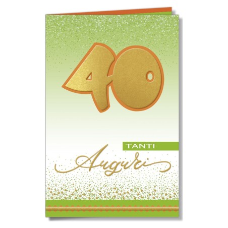 Cromo biglietti d'auguri Numeri applicazione palloncino 40, 6 pezzi – NU9033