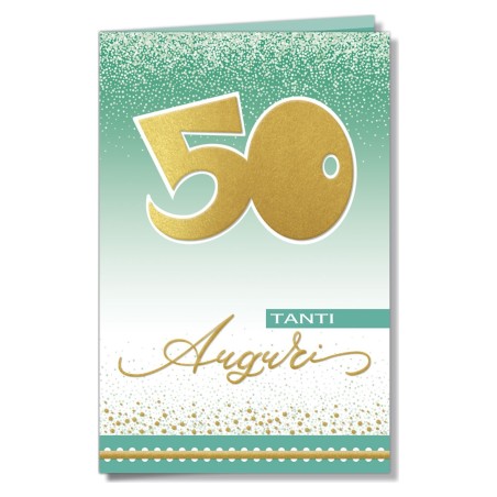 Cromo biglietti d'auguri Numeri applicazione palloncino 50, 6 pezzi – NU9034