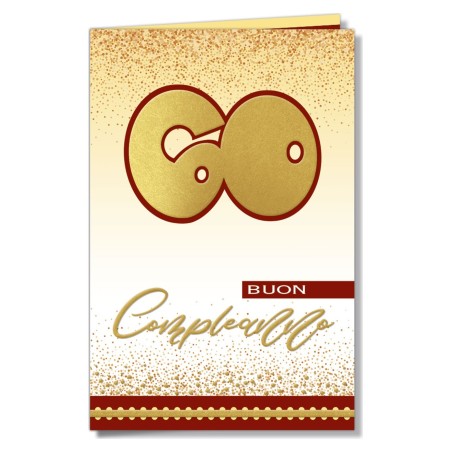 Cromo biglietti d'auguri Numeri applicazione palloncino 60, 6 pezzi – NU9035