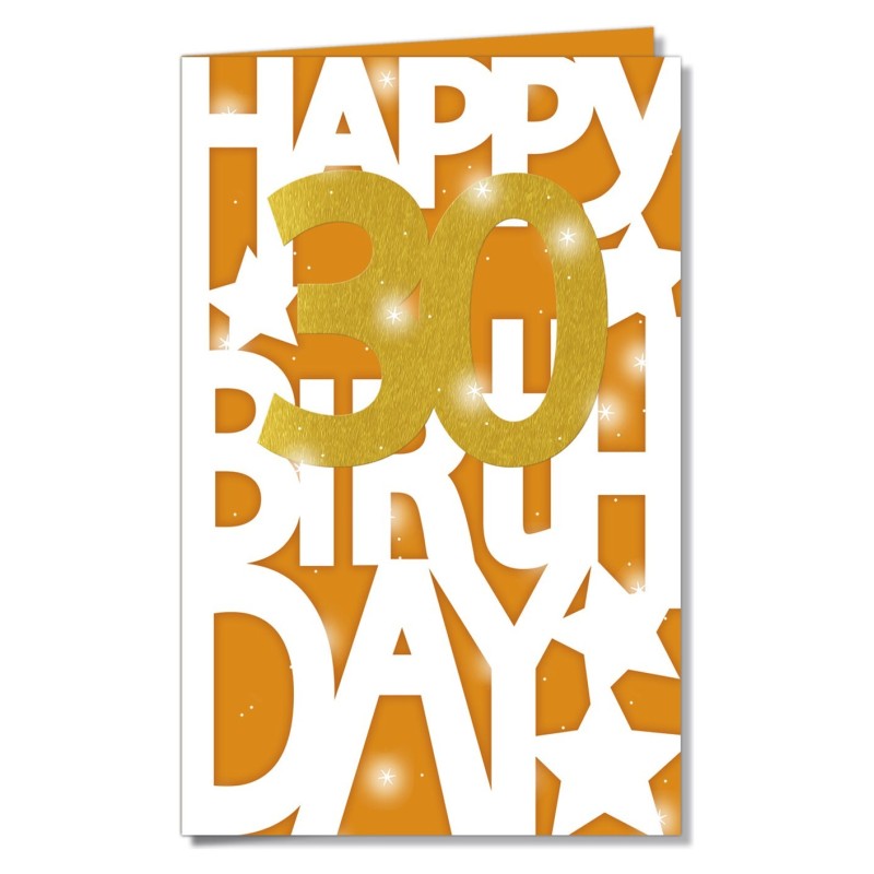 Cromo biglietti d'auguri Numero 30, 6 pezzi – NU9040 Cromo biglietti d'auguri Numero 30, 6 pezzi – NU9040