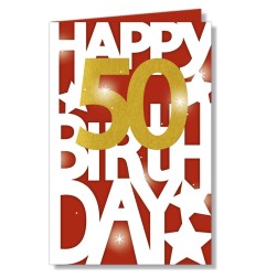 Cromo biglietti d'auguri Numero 50, 6 pezzi – NU9042