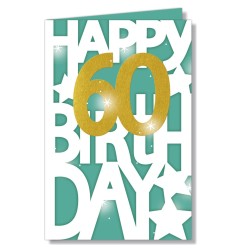 Cromo biglietti d'auguri Numero 60, 6 pezzi – NU9043