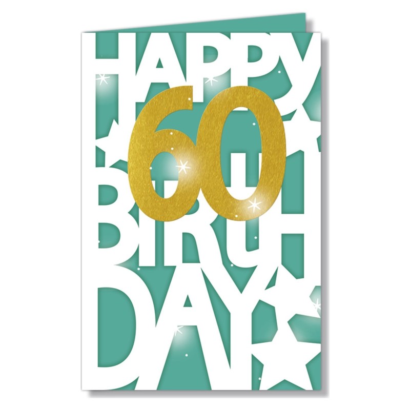 Cromo biglietti d'auguri Numero 60, 6 pezzi – NU9043 Cromo biglietti d'auguri Numero 60, 6 pezzi – NU9043