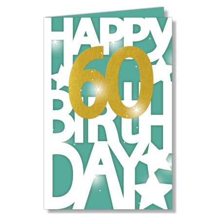 Cromo biglietti d'auguri Numero 60, 6 pezzi – NU9043