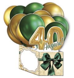 Cromo biglietti d'auguri Super Pop Up 40, 6 pezzi – NU9147