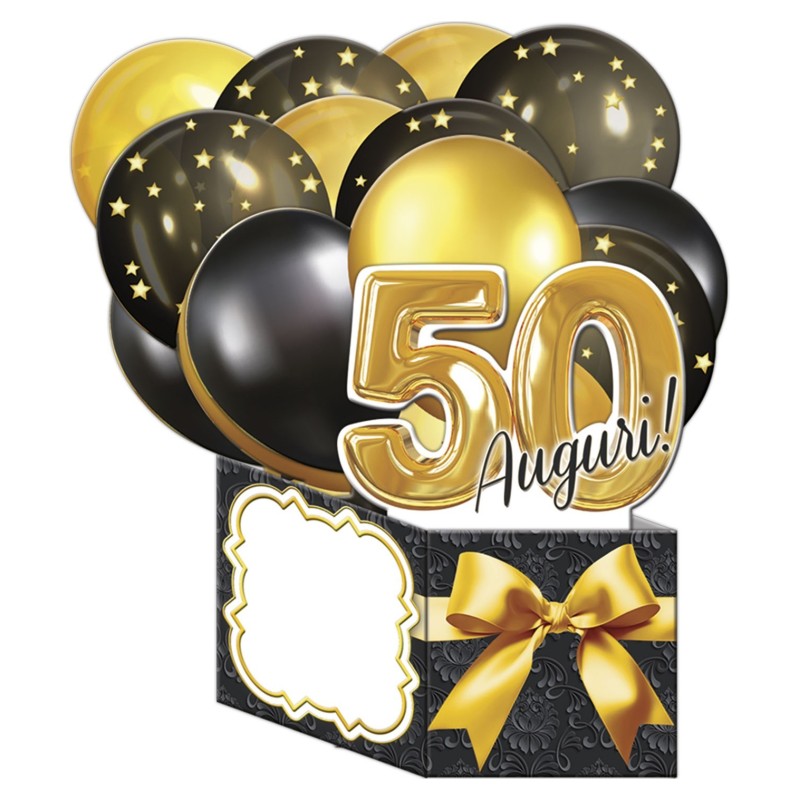 Cromo biglietti d'auguri Super Pop Up 50, 6 pezzi – NU9148 Cromo biglietti d'auguri Super Pop Up 50, 6 pezzi – NU9148