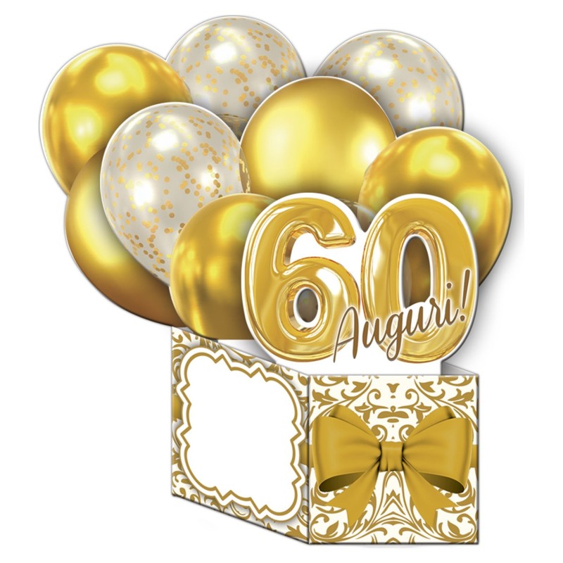 Cromo biglietti d'auguri Super Pop Up 60, 6 pezzi – NU9149 Cromo biglietti d'auguri Super Pop Up 60, 6 pezzi – NU9149