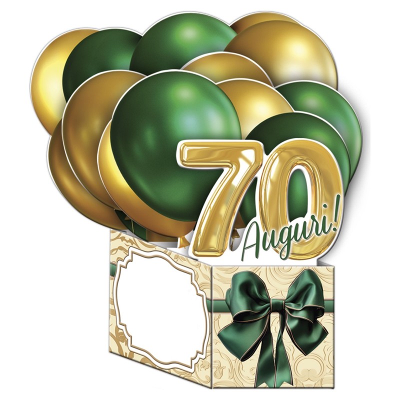 Cromo biglietti d'auguri Super Pop Up 70, 6 pezzi – NU9150 Cromo biglietti d'auguri Super Pop Up 70, 6 pezzi – NU9150