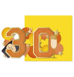 Cromo biglietto d'auguri pop up 3D Pop It Up 30, busta gialla 17x23 cm – UP10026