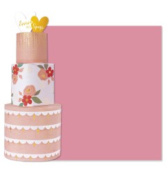 Cromo biglietto d'auguri pop up 3D Pop It Up Wedding cake, busta rosa 19x19 cm – UP10028