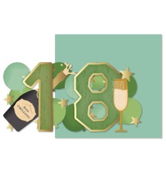 Cromo biglietto d'auguri pop up 3D Pop It Up 18, busta verde acqua 17x23 cm – UP10025