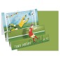 Cromo biglietto d'auguri pop up 3D Pop It Up Calcio, busta verde 19x19 cm – UP10030