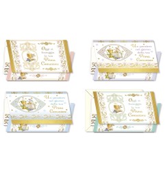 Cromo biglietti portasoldi Comunione 4 soggetti, 12 pezzi – CO8898