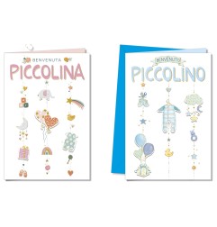 Cromo biglietti d'auguri Nascita, 12 pezzi in 2 soggetti – NA9920