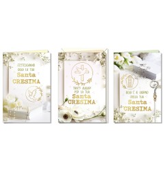 Cromo biglietti d'auguri Cresima, 12 pezzi in 3 soggetti – CR9797