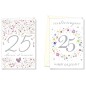Cromo biglietti d'auguri Anniversario 25 anni, fiori e cuori, 12 pezzi in 2 soggetti – AN8883 Cromo biglietti d'auguri Anniversario 25 anni, fiori e cuori, 12 pezzi in 2 soggetti – AN8883
