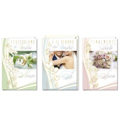 Cromo biglietti d'auguri Nozze, 12 pezzi in 3 soggetti – NO8946