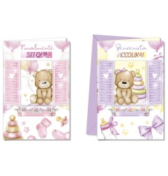 Cromo biglietti d'auguri Nascita lei, 12 pezzi in 2 soggetti – NA8944