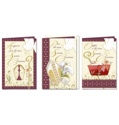 Cromo biglietti d'auguri Cresima, 12 pezzi in 3 soggetti – CR8917