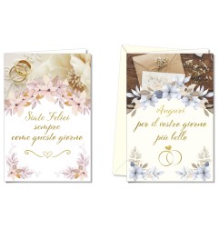 Cromo biglietti d'auguri Nozze, 12 pezzi in 2 soggetti – NO8962