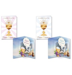Cromo biglietti d'auguri Comunione, 12 pezzi in 2 soggetti – CO9778