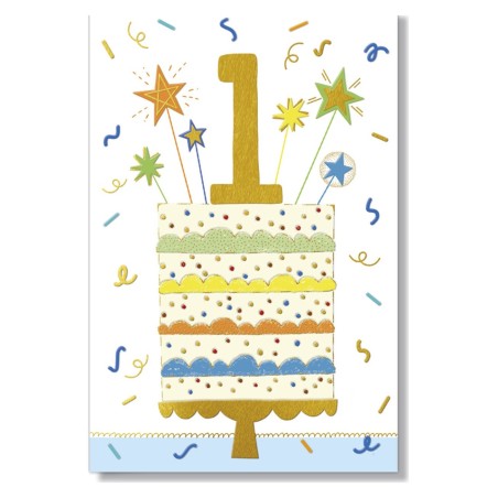 Cromo biglietti d'auguri Numeri bambini 1 lui, 6 pezzi – NU9806