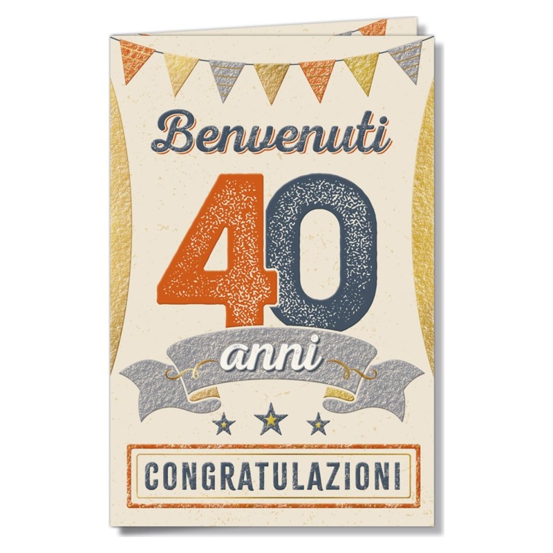 Cromo biglietti d'auguri Numeri 40, 6 pezzi – NU9858 Cromo biglietti d'auguri Numeri 40, 6 pezzi – NU9858