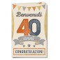 Cromo biglietti d'auguri Numeri 40, 6 pezzi – NU9858 Cromo biglietti d'auguri Numeri 40, 6 pezzi – NU9858