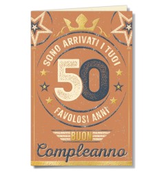 Cromo biglietti d'auguri Numeri 50, 6 pezzi – NU9859