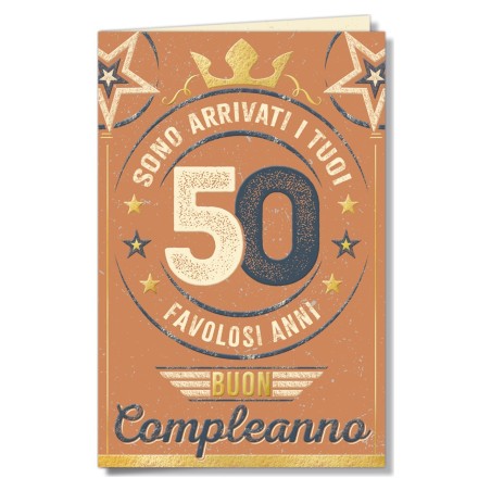 Cromo biglietti d'auguri Numeri 50, 6 pezzi – NU9859