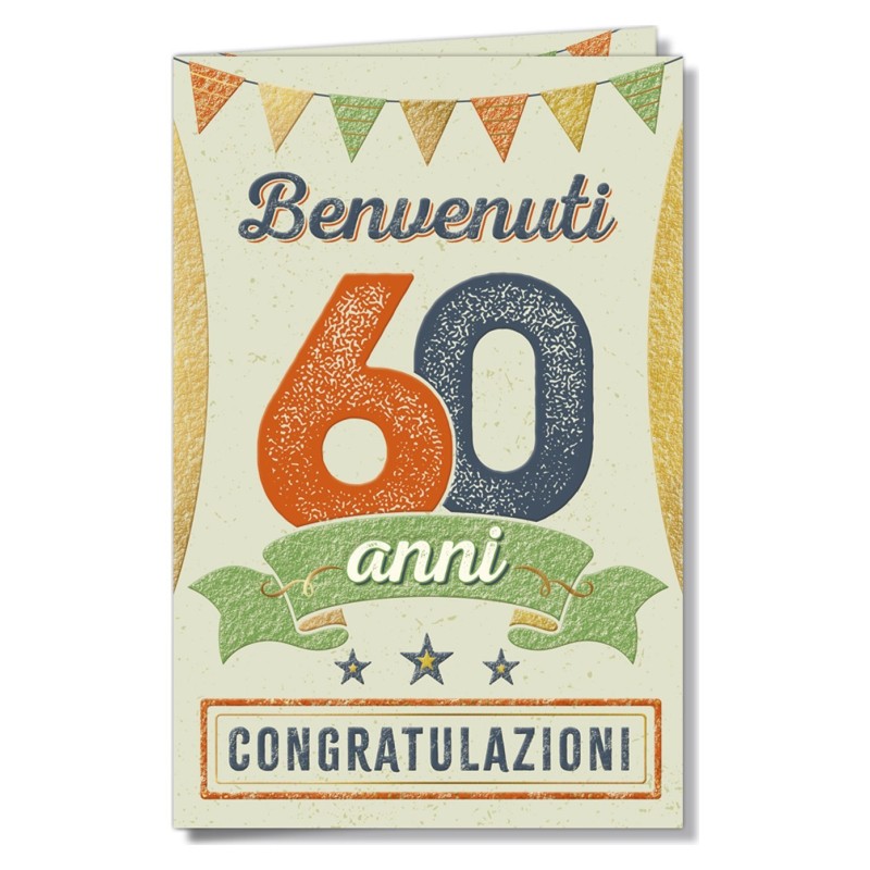 Cromo biglietti d'auguri Numeri 60, 6 pezzi – NU9860 Cromo biglietti d'auguri Numeri 60, 6 pezzi – NU9860