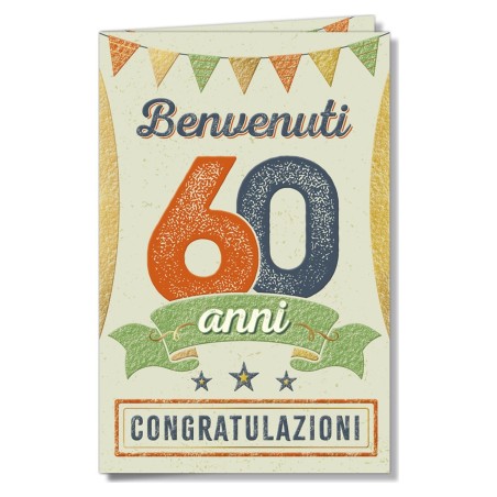 Cromo biglietti d'auguri Numeri 60, 6 pezzi – NU9860
