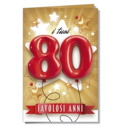 Cromo biglietti d'auguri Numeri 80, 6 pezzi – NU9876