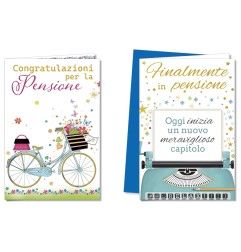 Cromo biglietti d'auguri Pensione elegante, 12 pezzi in 2 soggetti – OV8972
