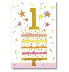 Cromo biglietti d'auguri Numeri bambini 1 lei, 6 pezzi – NU9805