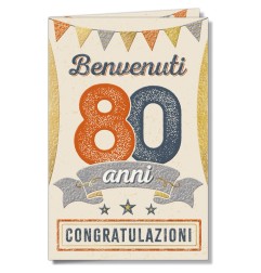 Cromo biglietti d'auguri Numeri 80, 6 pezzi – NU9862