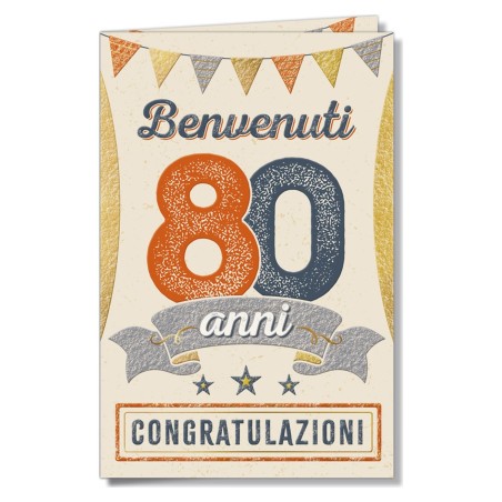 Cromo biglietti d'auguri Numeri 80, 6 pezzi – NU9862