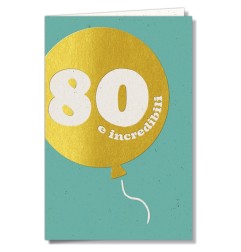 Cromo biglietti d'auguri Numeri 80, 6 pezzi – NU9870