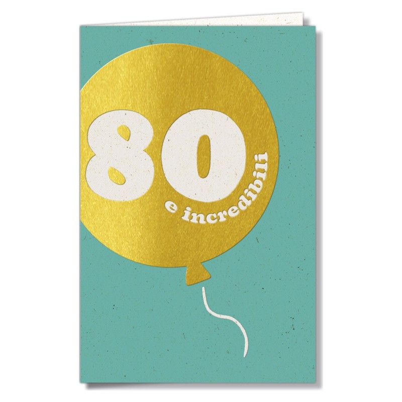 Cromo biglietti d'auguri Numeri 80, 6 pezzi – NU9870