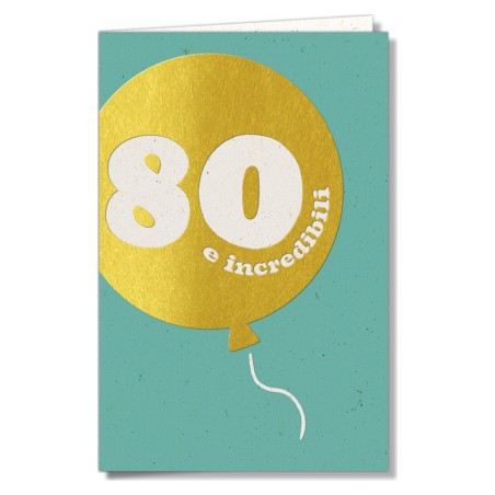 Cromo biglietti d'auguri Numeri 80, 6 pezzi – NU9870