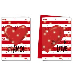 Cromo biglietti d'auguri Love, 12 pezzi in 2 soggetti – LO8934