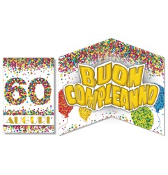 Cromo biglietti d'auguri Pop Up 60, 6 pezzi – NU9853