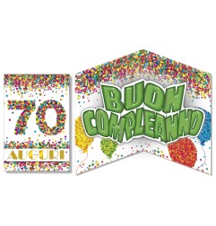 Cromo biglietti d'auguri Pop Up 70, 6 pezzi – NU9854